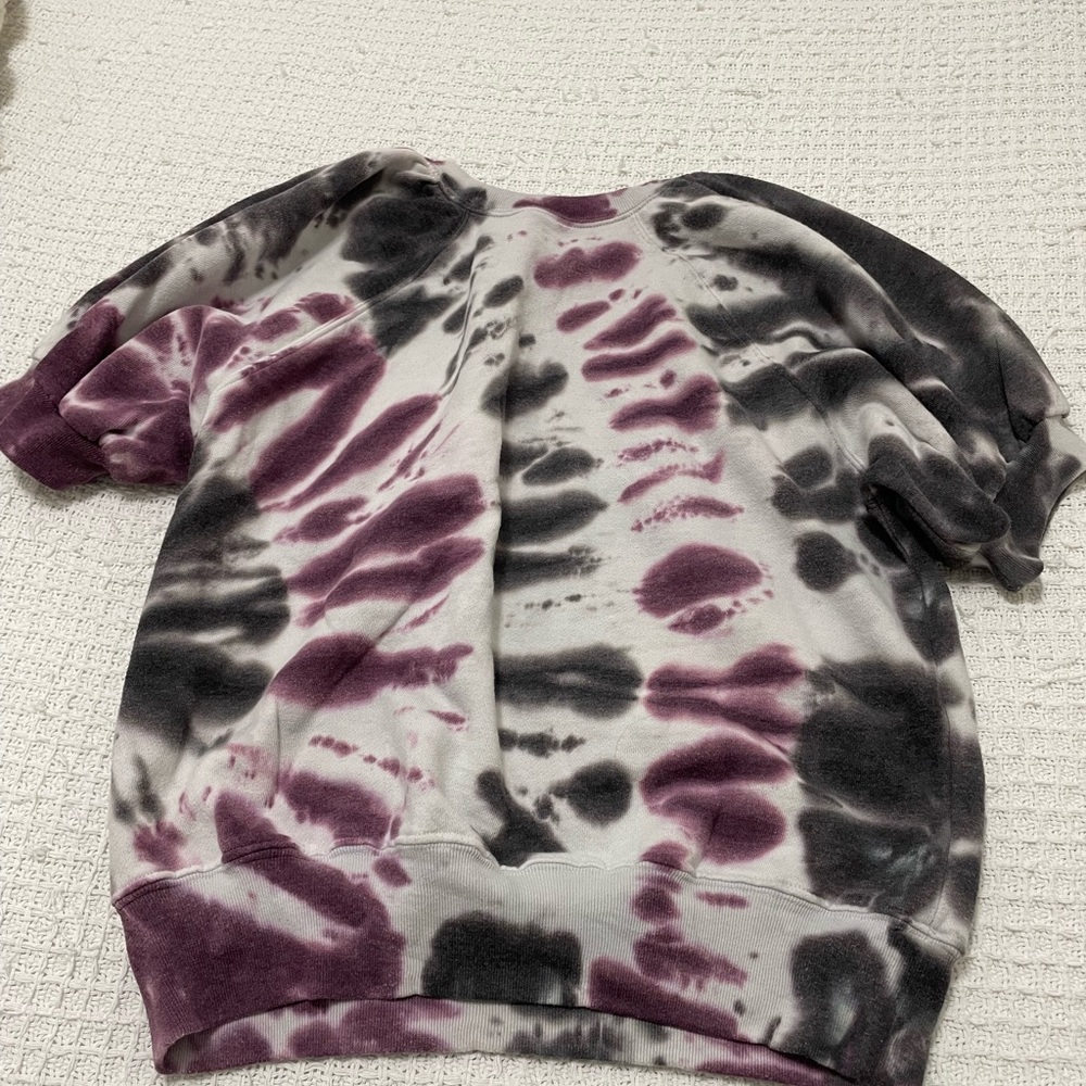 Maeve XS Tie-dyed Short Sleeve Sweatshirt